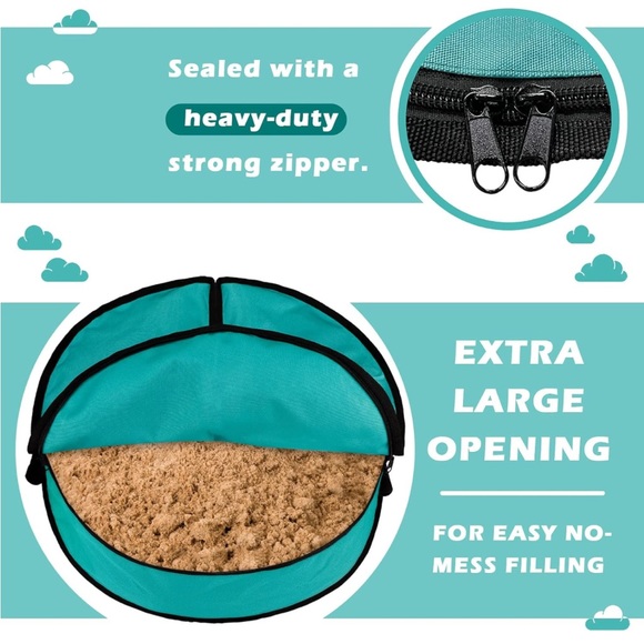 HMGDFUE Patio Umbrella Base Weight Bag, Weatherproof Umbrella Stand, 18" beach - Picture 8 of 14